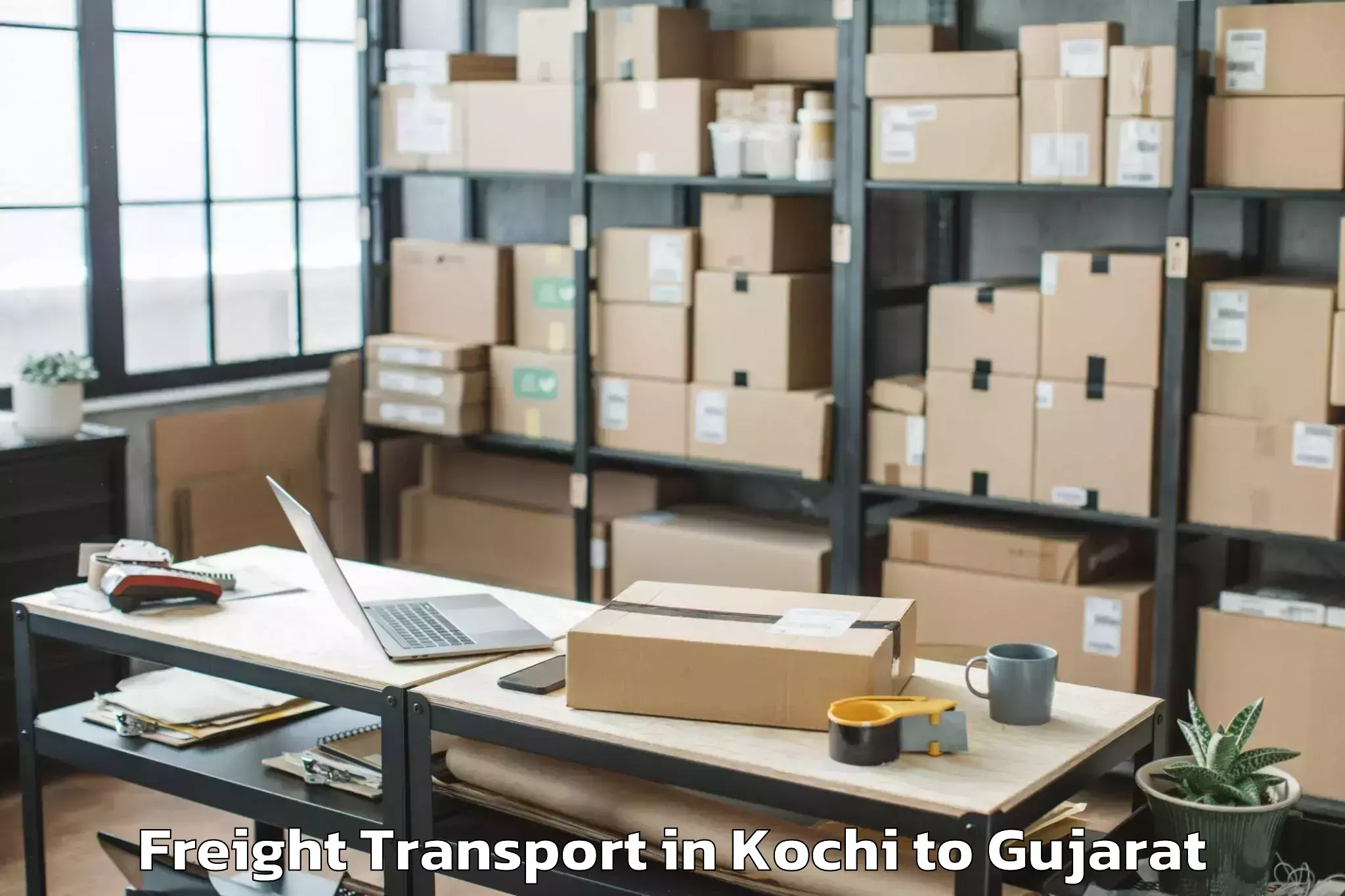 Discover Kochi to Khambha Freight Transport